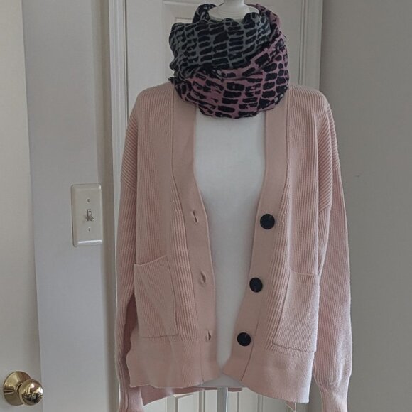 Truth Sweaters - Chunky Pink Cardigan size M